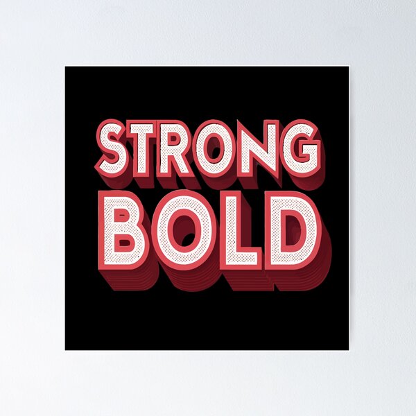 Item preview, Strong & Bold 3D Retro Typography Design designed and sold by UNDESIGNS1614.
