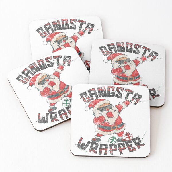 Item preview, Gangsta Santa Wrapper Distressed Texture Multicolor Text  designed and sold by DivineHaven.