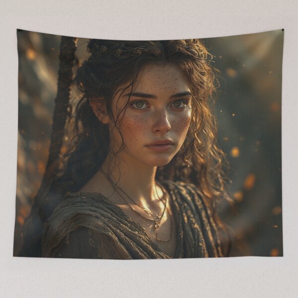 Item preview, The Girl with the Thousand Freckles | Rustic Fantasy Portrait designed and sold by Eden Underground Radio (Official Merch).