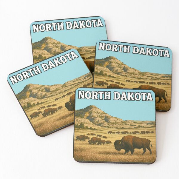 Item preview, North Dakota / Theodore Roosevelt National Park & Bison designed and sold by Myra365Art.