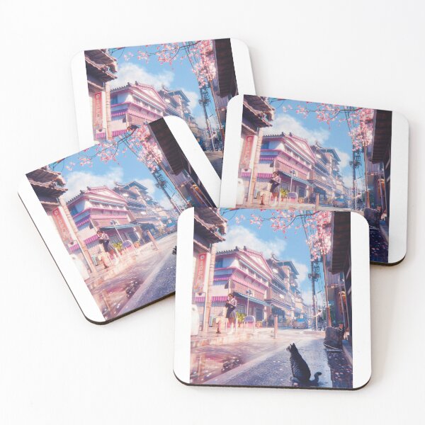 Item preview, Cherry Blossom Alley | Japanese Spring Street Scene designed and sold by saufahaqqi.