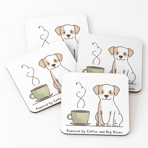 Item preview, Powered by Coffee and Dog Kisses designed and sold by kachystore.