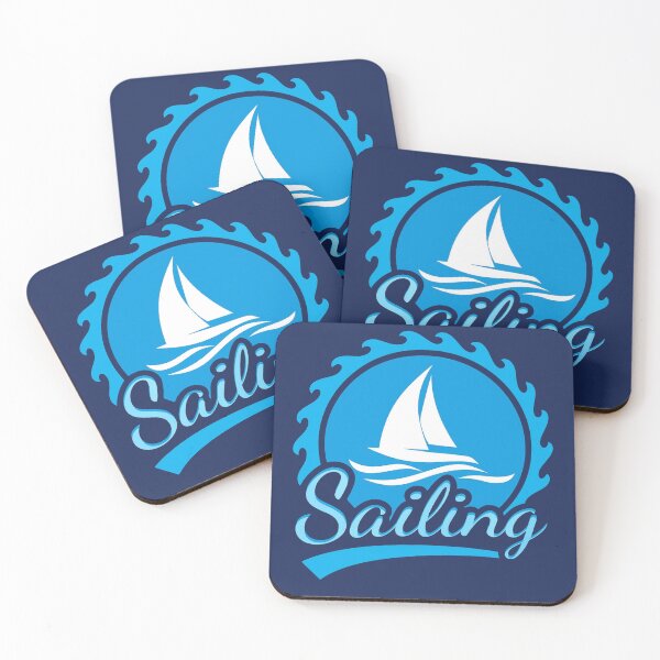 Item preview, Sailing Boat Nautical Adventure Ocean Wave Logo Art designed and sold by anandsiva2703.