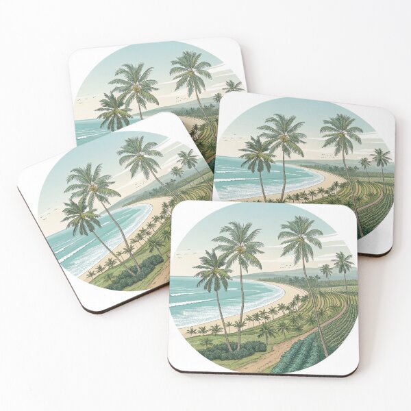 Item preview, REFRESHING SCENERY OF COCONUT FARM designed and sold by Fabrifrank.
