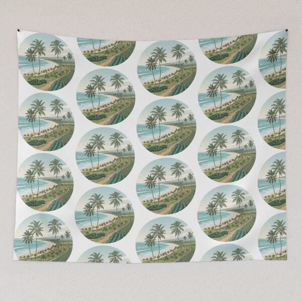Item preview, REFRESHING SCENERY OF COCONUT FARM designed and sold by Fabrifrank.