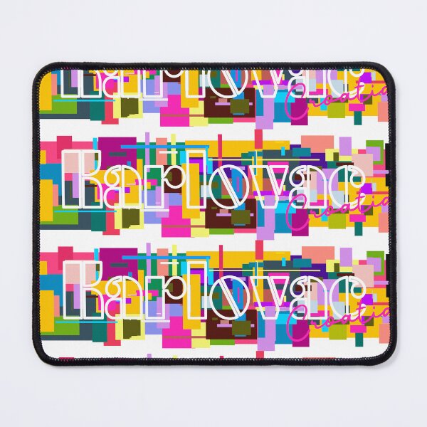 Item preview, Karlovac, Croatia, Vibrant Abstract City Typography Art designed and sold by Wanderful-roads.