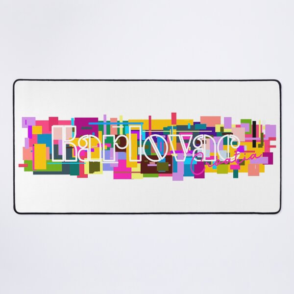 Item preview, Karlovac, Croatia, Vibrant Abstract City Typography Art designed and sold by Wanderful-roads.