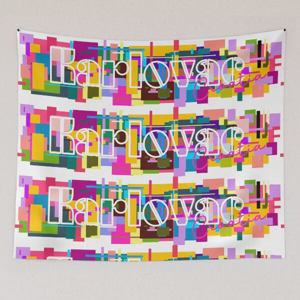 Item preview, Karlovac, Croatia, Vibrant Abstract City Typography Art designed and sold by Wanderful-roads.