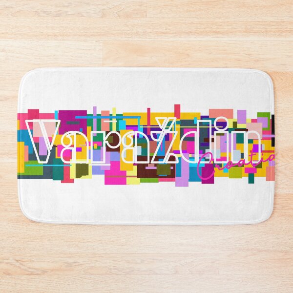 Item preview, Varaždin, Croatia, Vibrant Abstract City Typography Art designed and sold by Wanderful-roads.