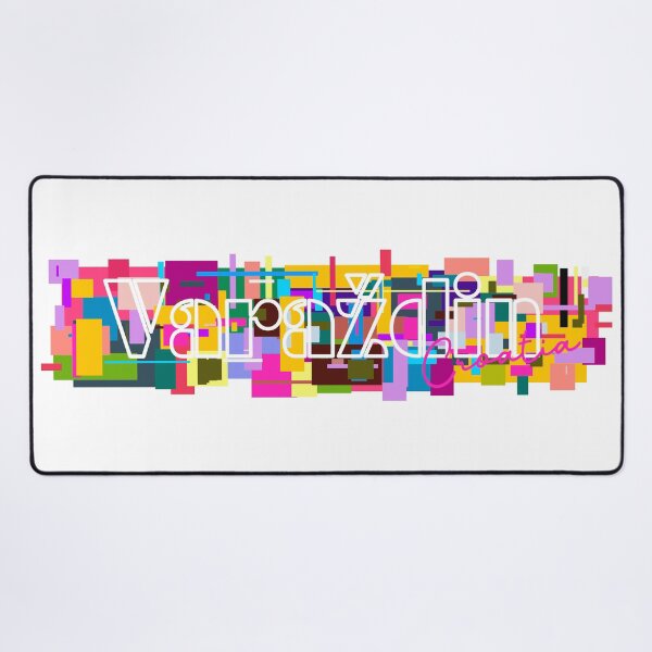 Item preview, Varaždin, Croatia, Vibrant Abstract City Typography Art designed and sold by Wanderful-roads.