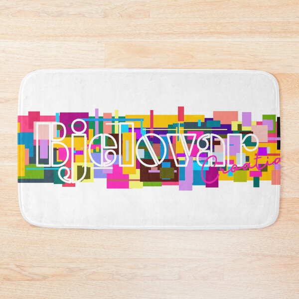 Item preview, Bjelovar, Croatia, Vibrant Abstract City Typography Art designed and sold by Wanderful-roads.