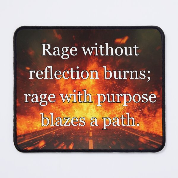 Item preview, Rage without reflection burns; rage with purpose blazes a path. designed and sold by vagar.