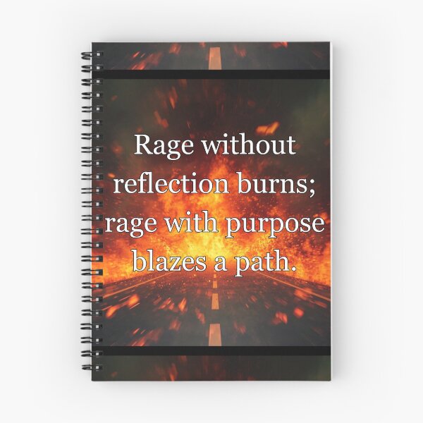 Item preview, Rage without reflection burns; rage with purpose blazes a path. designed and sold by vagar.