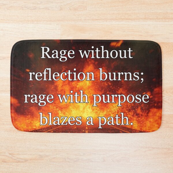 Item preview, Rage without reflection burns; rage with purpose blazes a path. designed and sold by vagar.