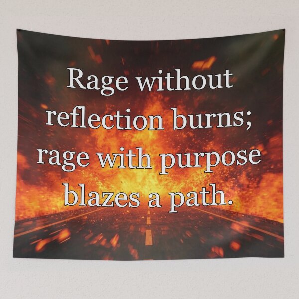Item preview, Rage without reflection burns; rage with purpose blazes a path. designed and sold by vagar.