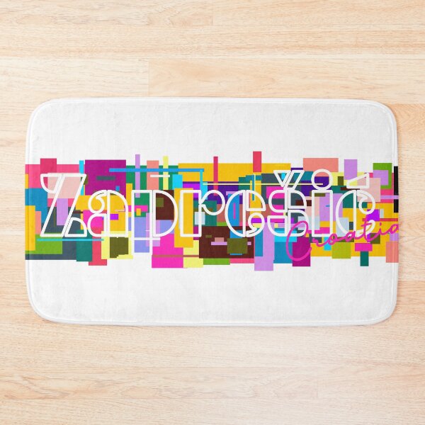 Item preview, Zaprešić, Croatia, Vibrant Abstract City Typography Art designed and sold by Wanderful-roads.