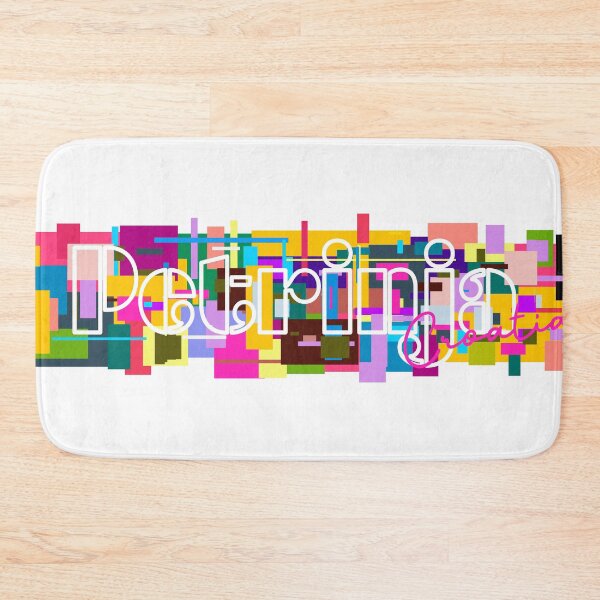Item preview, Petrinja, Croatia, Vibrant Abstract City Typography Art designed and sold by Wanderful-roads.