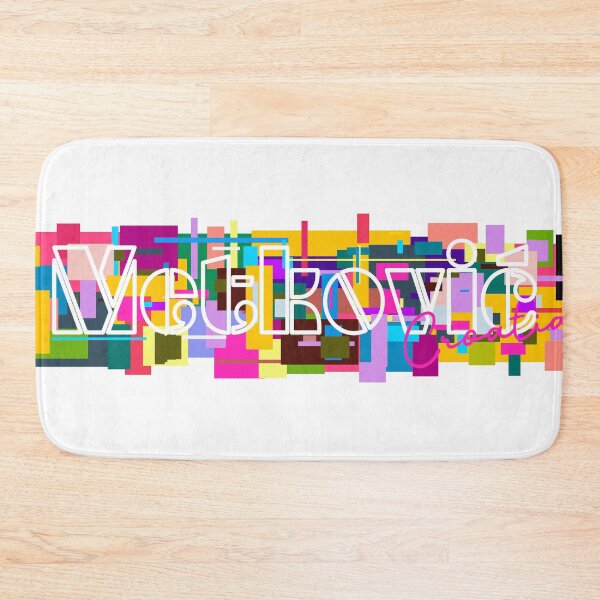 Item preview, Metković, Croatia, Vibrant Abstract City Typography Art designed and sold by Wanderful-roads.