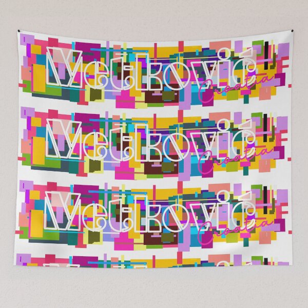 Item preview, Metković, Croatia, Vibrant Abstract City Typography Art designed and sold by Wanderful-roads.