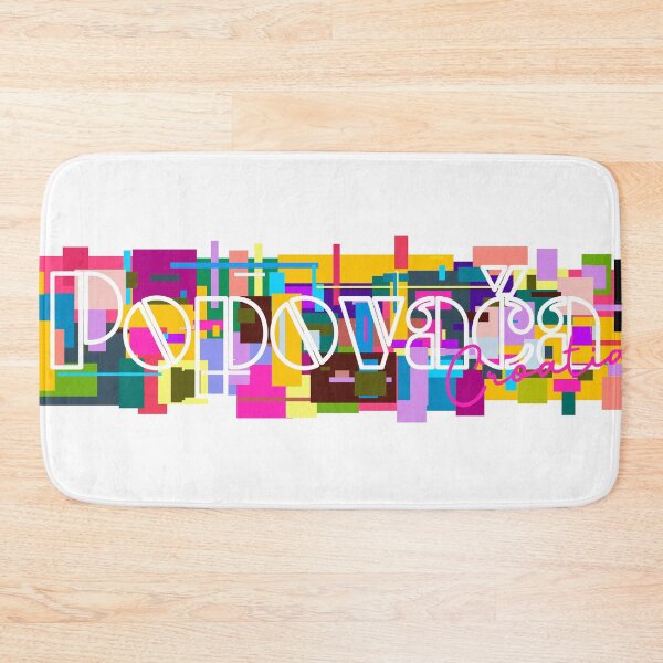 Item preview, Popovača, Croatia, Vibrant Abstract City Typography Art designed and sold by Wanderful-roads.
