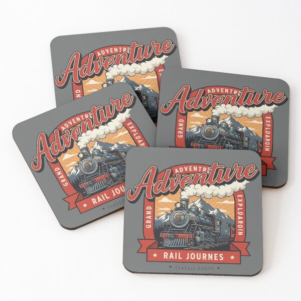 Item preview, Adventure Rail Journeys Classic Route Vintage Train Travel Art designed and sold by anandsiva2703.
