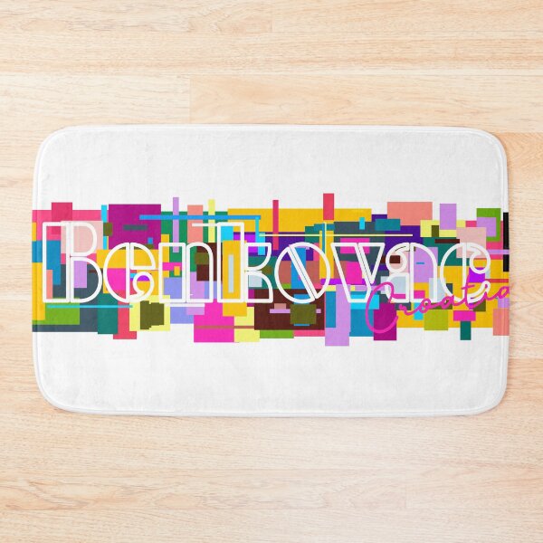 Item preview, Benkovac, Croatia, Vibrant Abstract City Typography Art designed and sold by Wanderful-roads.