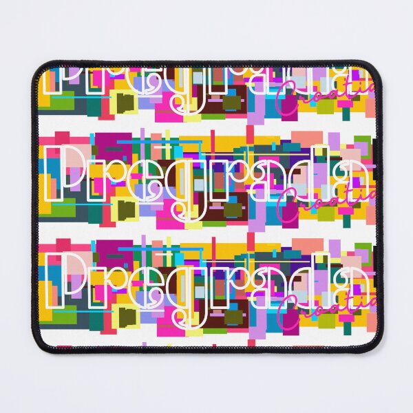 Item preview, Pregrada, Croatia, Vibrant Abstract City Typography Art designed and sold by Wanderful-roads.