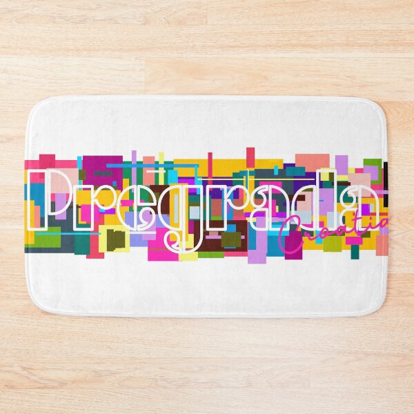 Item preview, Pregrada, Croatia, Vibrant Abstract City Typography Art designed and sold by Wanderful-roads.