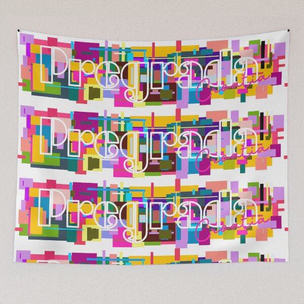 Item preview, Pregrada, Croatia, Vibrant Abstract City Typography Art designed and sold by Wanderful-roads.
