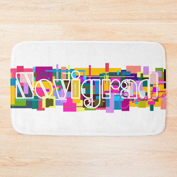 Item preview, Novigrad, Croatia, Croatia, Vibrant Abstract City Typography Art designed and sold by Wanderful-roads.