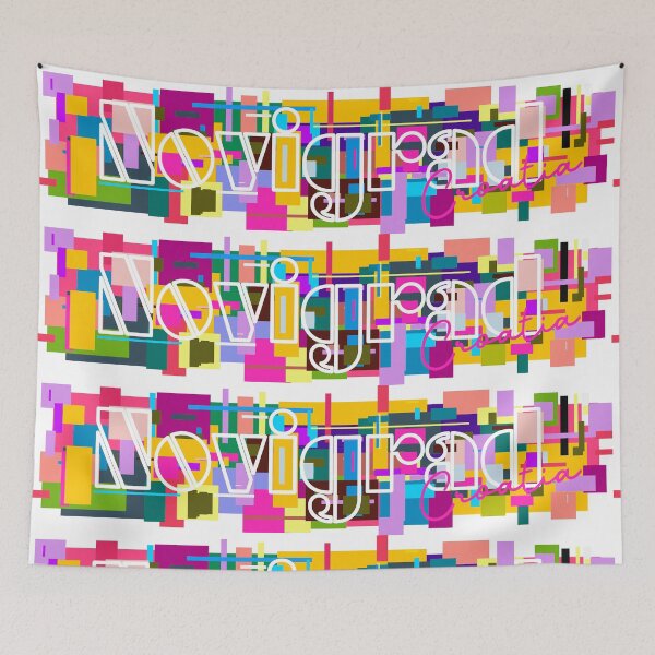 Item preview, Novigrad, Croatia, Croatia, Vibrant Abstract City Typography Art designed and sold by Wanderful-roads.