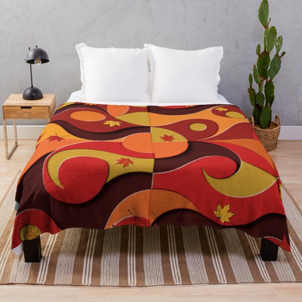 Item preview, 4 part abstract maple leaves colorful fall seasonal design designed and sold by SmashingDeals.