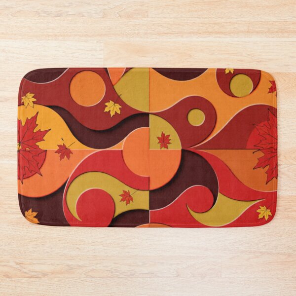 Item preview, 4 part abstract maple leaves colorful fall seasonal design designed and sold by SmashingDeals.