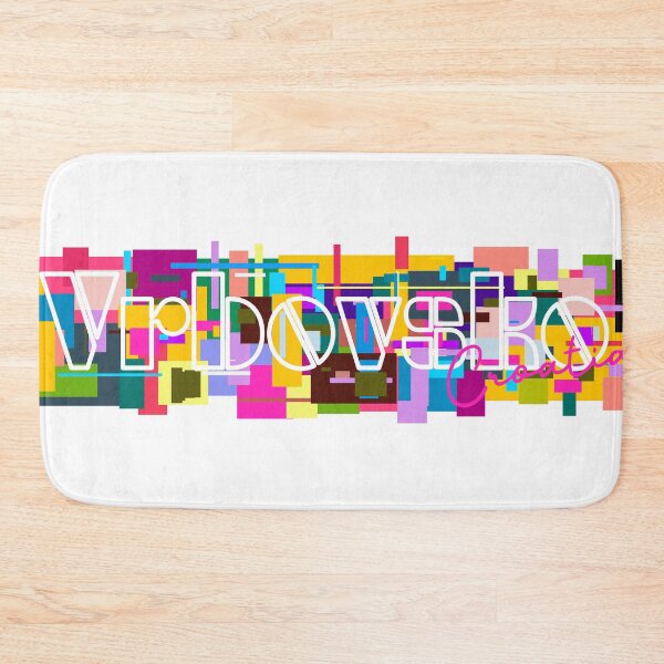 Item preview, Vrbovsko, Croatia, Vibrant Abstract City Typography Art designed and sold by Wanderful-roads.