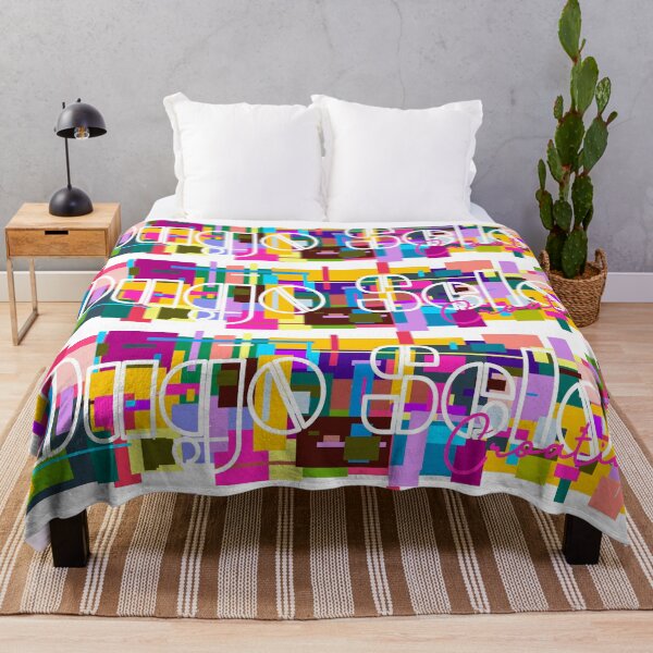 Item preview, Dugo Selo, Croatia, Vibrant Abstract City Typography Art designed and sold by Wanderful-roads.