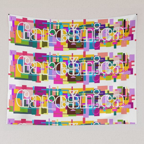 Item preview, Garešnica, Croatia, Vibrant Abstract City Typography Art designed and sold by Wanderful-roads.