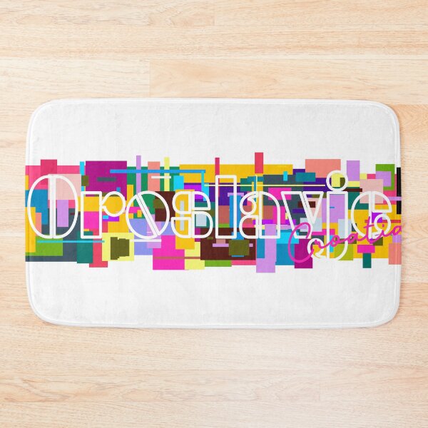 Item preview, Oroslavje, Croatia, Vibrant Abstract City Typography Art designed and sold by Wanderful-roads.