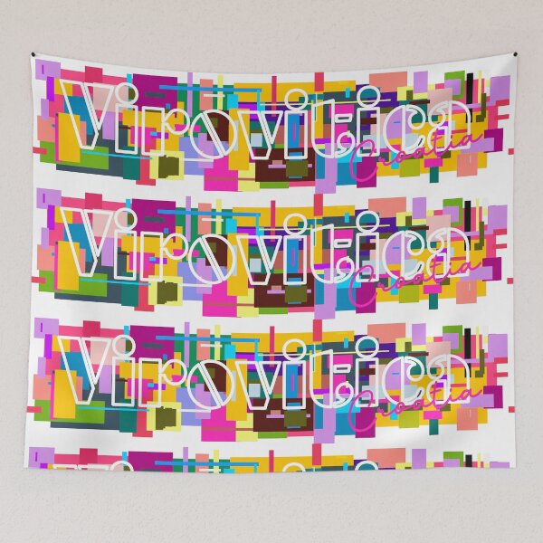 Item preview, Virovitica, Croatia, Vibrant Abstract City Typography Art designed and sold by Wanderful-roads.