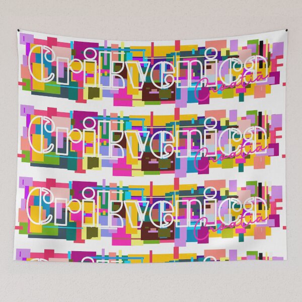 Item preview, Crikvenica, Croatia, Vibrant Abstract City Typography Art designed and sold by Wanderful-roads.