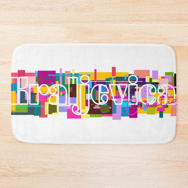 Item preview, Kraljevica, Croatia, Vibrant Abstract City Typography Art designed and sold by Wanderful-roads.