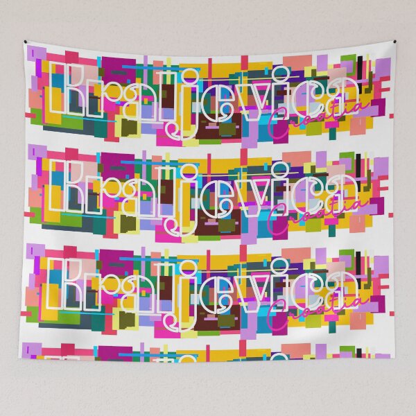 Item preview, Kraljevica, Croatia, Vibrant Abstract City Typography Art designed and sold by Wanderful-roads.