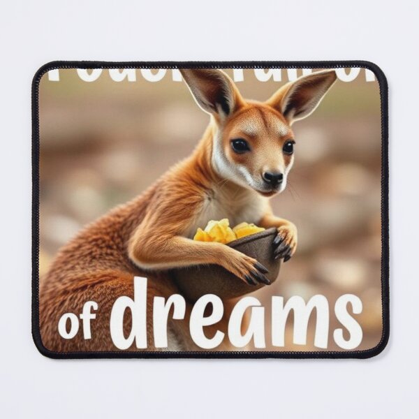 Item preview, kangaroo//Pouch full of dreams (and maybe chips) designed and sold by SSMC DREAM DESIGN.
