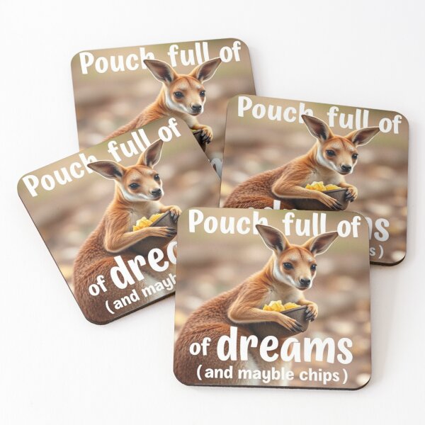 Item preview, kangaroo//Pouch full of dreams (and maybe chips) designed and sold by SSMC DREAM DESIGN.