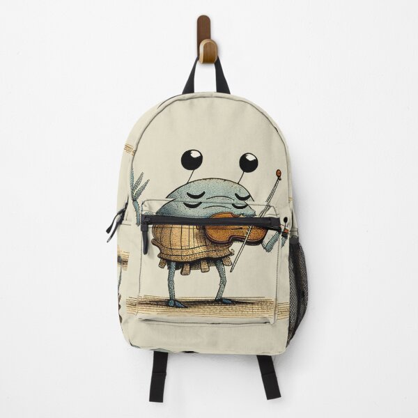 Item preview, Cute Crab Alien Playing Violin designed and sold by PaintbrushPlace.