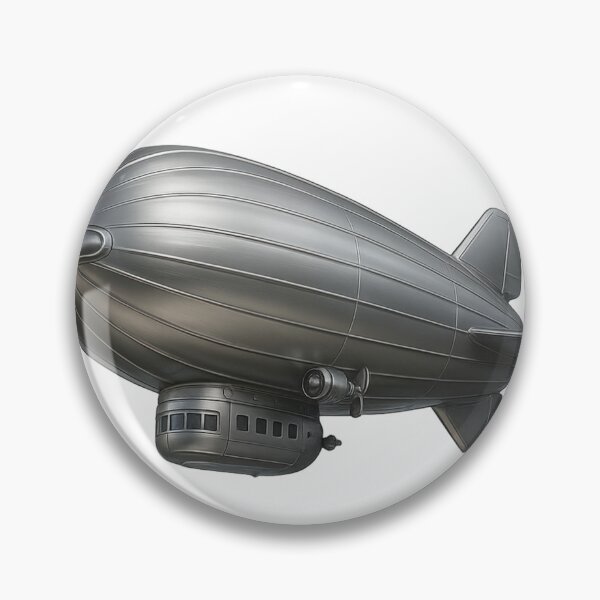 Item preview, Futuristic silver airship – Steampunk zeppelin design with retro charm designed and sold by MrsMimpi.