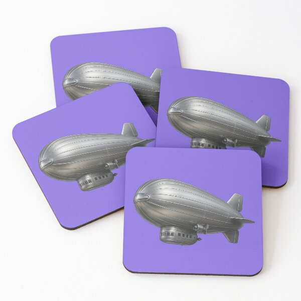 Item preview, Futuristic silver airship – Steampunk zeppelin design with retro charm designed and sold by MrsMimpi.