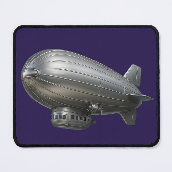 Item preview, Futuristic silver airship – Steampunk zeppelin design with retro charm designed and sold by MrsMimpi.