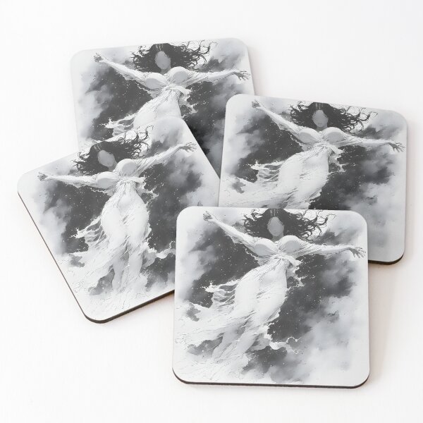 Item preview, Ethereal Ghostly Figure – Surreal Spiritual Ink Art Print designed and sold by Neer arts.