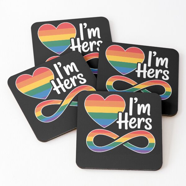 Item preview, I'm Hers Shes Mine Lesbian Couples Matching LGBT Pride Flag  designed and sold by Formatage.