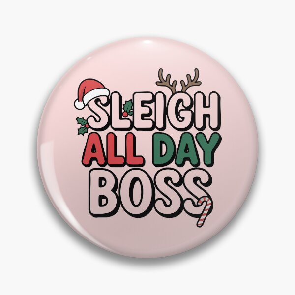 Item preview, Sleigh All Day Boss – Funny Cool Christmas Typography Design for Holiday T-Shirts, Hoodies & Gifts designed and sold by graphicnew.